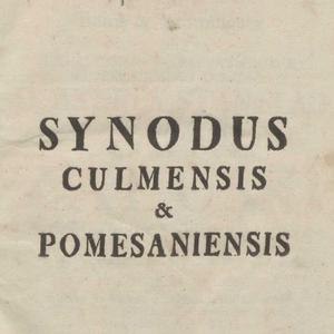 Constitutiones Synodales editae et promulgatae ab illustrissimo excellentissimo et reverendissimo domino, D. Andrea Stanislao Kostka comite in Załuskie, Załuski, Dei et apostolicae sedis gratiâ, episcopo Culmensi et Pomesaniensi, abbate commendatorio Czervinensi et Paradisiensi, supremo regni cancellario, in dioecesana synodo celebrata in ecclesia archipresbyterali Lubaviensi diebus XVI. XVII & XVIII mensis Septembris anno Domini M.D. CCXLV. Ex omnibus synodis retractis dioecesanis tribus collectae Summorum Pontificum, sacrorum conciliorum et canonum decretis vallatae, Sacrae Scripturae sanctorumq; patrum testimoniis adornatae.